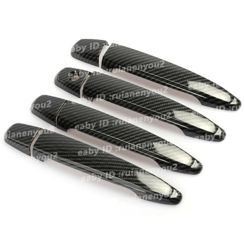 Cubiertas de manija de puerta de coche Toyota Camry 2007-2011 tapicería de cuenco ABS fibra de carbono Foto 3 de 4