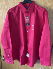 NWT VAN HEUSEN STAIN SHIELD SLIM FIT STRETCH DRESS SHIRT SIZE 2XL 18-18.5 34/35