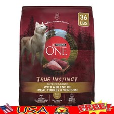 High Protein Turkey Venison Dry Dog Food 36lb Natural Kibble Adult Dogs New 2.33 per pound