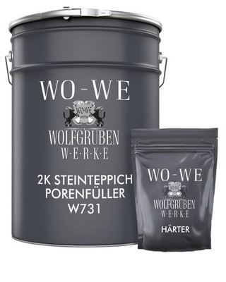 Steinteppich Porenfüller 2K Epoxidharz Versiegelung Marmorkies für Außen UV-fest