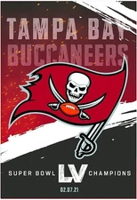 Tampa Bay Buccaneers Super Bowl LV Champions Banner Flag Premium 2-sided...