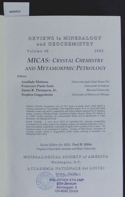 MICAS. Reviews in mineralogy and geochemistry; 46. Mottana, Annibale: