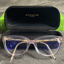 Coach HC6186 5679 Eyeglasses Frame Women's Transparent Lilac Full Rim 53 17 140