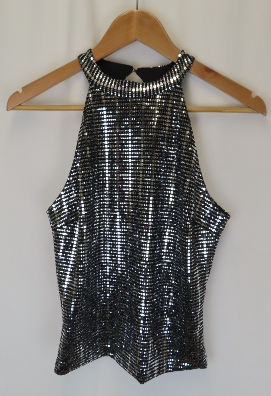 Zara Basic Silver Black Sparkle Glitter Embellish… - image 7