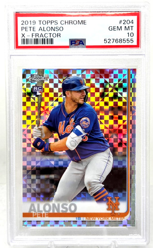 2019 Topps Chrome XFRACTOR REFRACTOR PETE ALONSO RC Rookie Card PSA 10 GEM MINT