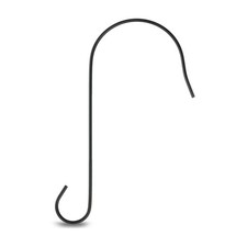 Wild Bird Feeder Hanging Hook, Black Metal Shepherd Hook, 12 Inch, 3-Pack