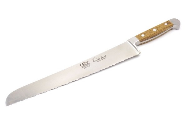 GüDe Alpha Fasseiche Brotmesser Mit SäGeschliff / BrotsäGe - 32 Cm - Geschmiedet-image