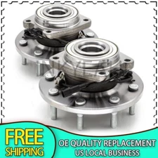 Pair 4WD Front Wheel Hub Bearing For 2011-19 Chevy Silverado GMC Sierra 3500 HD