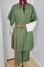 Renaissance Peasant/Worker Outfit - Olive Green - Medium