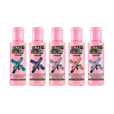 Crazy Color Semi Permanent Hair Dye 100ml - Choose From 41 Shades