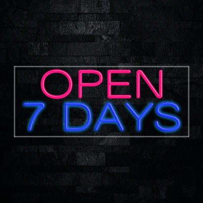 Open 7 Days LED Neon Sign 30''L x 12''H #30270
