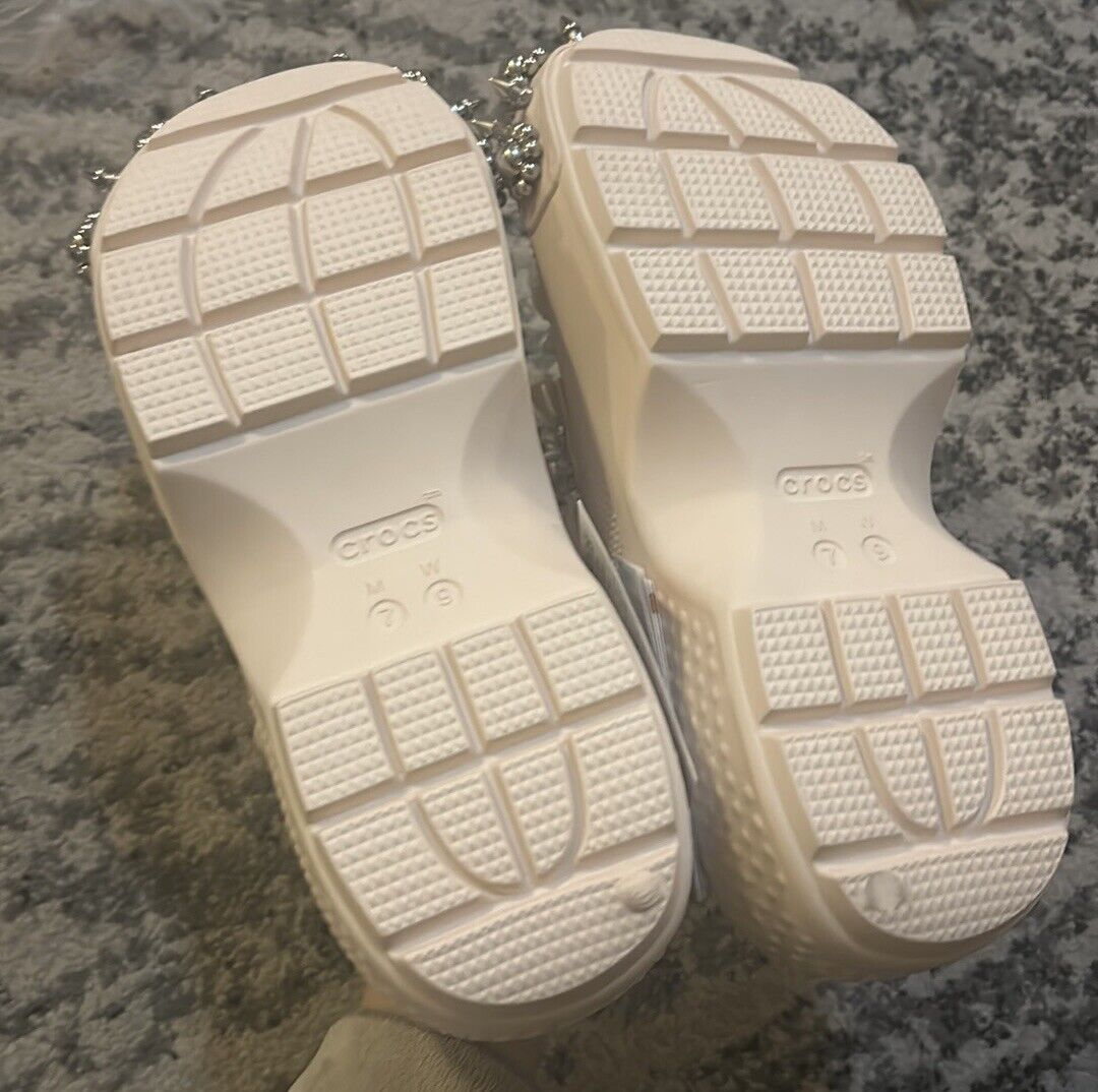 SIMONE ROCHA X CROCS Embellished Stomp Clogs Dew Women size SIMONE ROCHA X CROCS Embellished Stomp Clogs Dew Women size