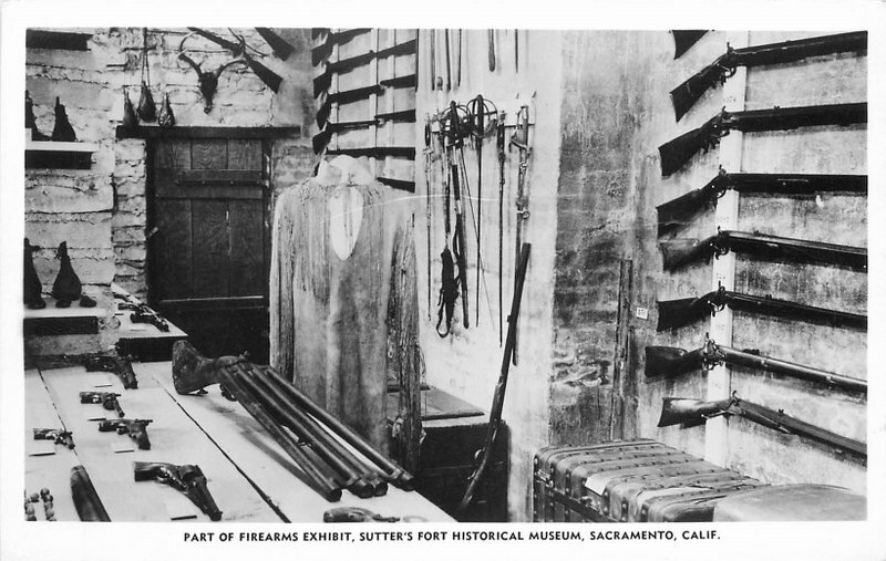 California Sacramento Firearms Exhibit Sutters Fort RPPC Photo Postcard 22-2466