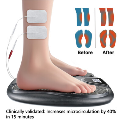 Rechargeable EMS Foot Massager TENS Therapy Neuropathy Foot Body Pain Relief