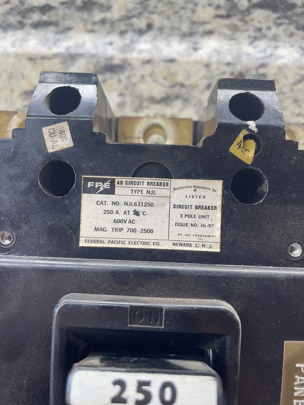 FPE 250A 3P Circuit Breaker NJL631250