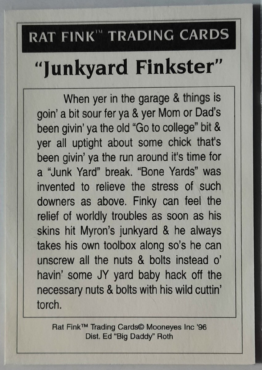 1996 Rat Fink card 1996 Rat Fink card