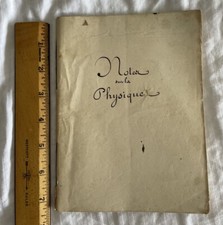 Física Antiguo Manuscrito Francés Manuscrito Meteorología