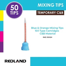 REDLAND HP Crown and Bridge 10:1 Blue/Orange Fine Mixing Tips (50 PK)