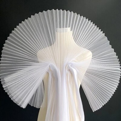 Plissee Organza Stoff Sheer Mesh Tüll DIY Handwerk Material Nähen Kostüm Dekor