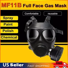 Full Face Gas Mask Soviet Military Army Respirator + 40mm Filter Air Protection