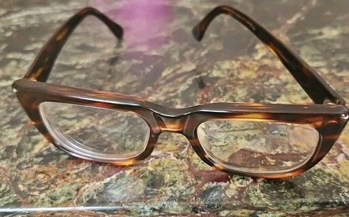 1960s Vintage Rodenstock Rocco 140 Eyeglasses Made in Germany Frames Tort 46-20 - Picture 3 of 13