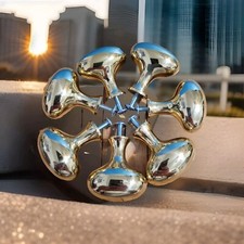 7 Solid Ultra Shiny Brass Football Shape Cabi...