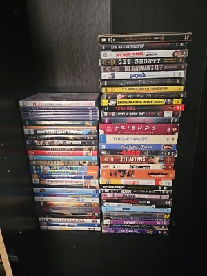 Lot of 65 Estate Sale Collection Dvd MOVIES With Seasons!! Trl8#94