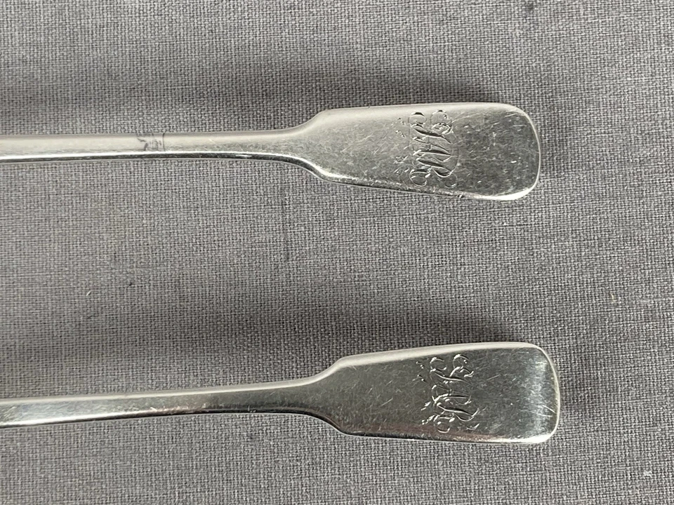 Par de cucharas de plata esterlina George Smith III y William Fearn London C.1793 Foto 2 de 4