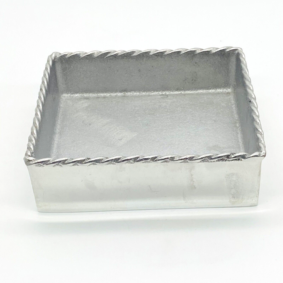 Mariposa Metal Napkin Holder with Twisted Edge Square Holds Cocktail
