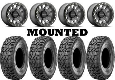 Kit 4 Sedona Ridge Saw 2.0 Tires 33x9.5-15 on Method 401 Beadlock Titanium 1KXP