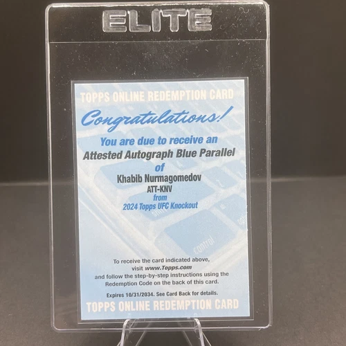 2024 Topps, Ufc Knockout Khabib Nurmagomedov Attested Auto Blue /50 Autograph