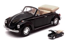 Modellino auto scala 1:24 VW BEETLE maggiolone CABRIO diecast modellismo nero