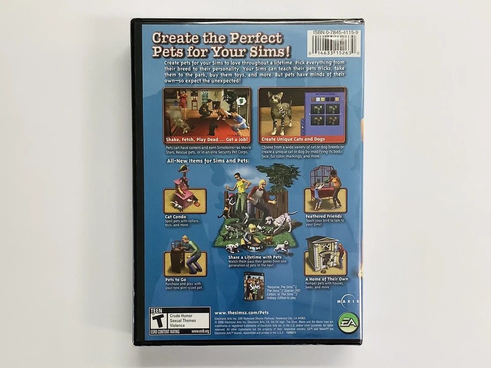 "BRAND NEW" The Sims 2: Pets - Expansion Pack (PC) FACTORY SEALED FREE SHIPPING - Image 2 of 3