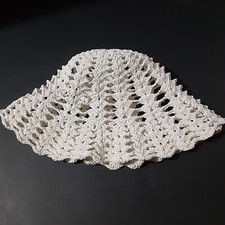 Vintage Baby Cap Hat Hand Crochet Photo Op Newborn Girly Romantic Lace