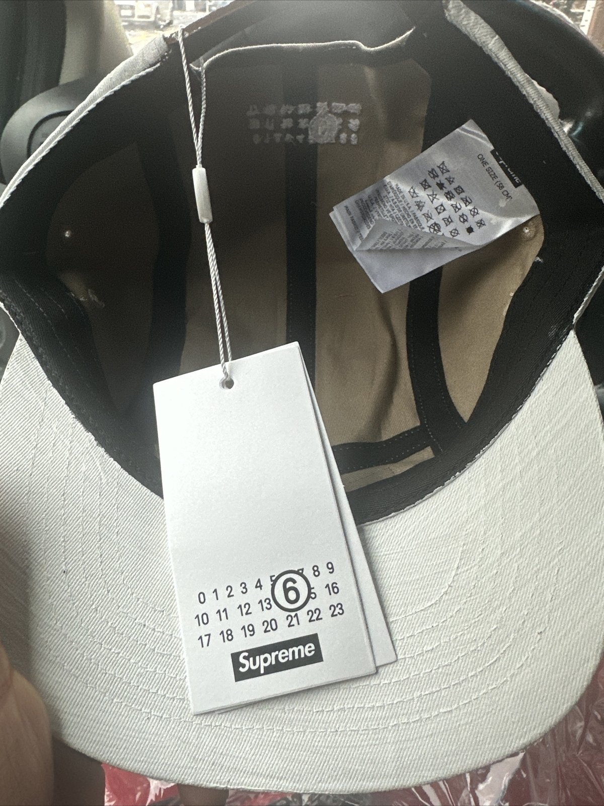 Supreme X Maison Margiela MM6 Painted Camp Cap White *IN HAND 