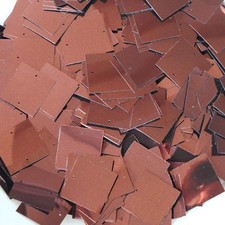 25mm Square Sequins Bronze Brown Metallic Loose Paillettes