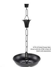 Good Directions Aluminum Rain Chain Fluted Flower 479K and 11" Basin  477K Combo
