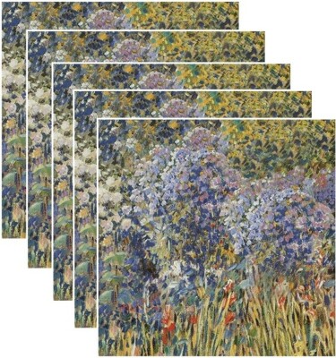 5 sheets DS Scrapbook Paper IMPRESSIONS purple/autumn flowers Reminisce IMP003