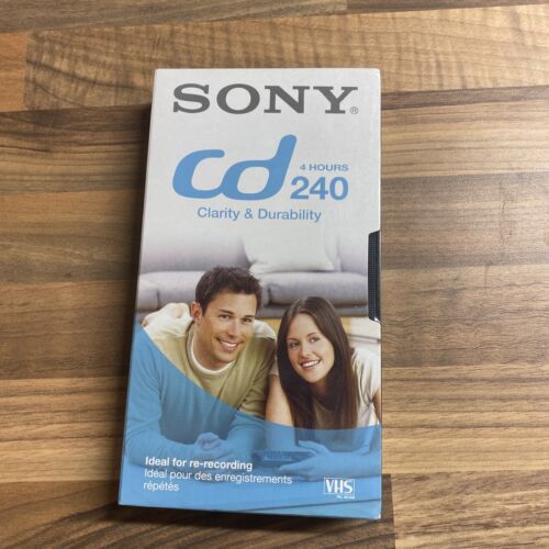 Sony CD 240 - 4 Hour - Blank Video VHS Cassette Tape - NEW & SEALED - Picture 1 of 6