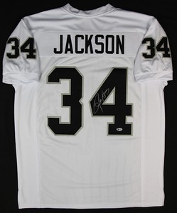 bo jackson raiders white authentic jersey
