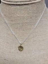 Silpada 'Golden Coin' Sterling Silver and Brass Pendant Necklace, 16" + 2"