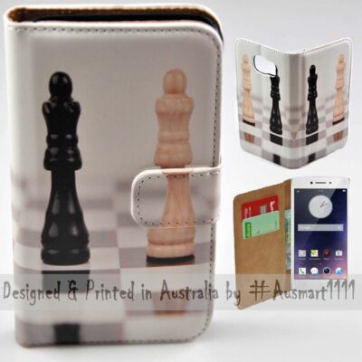 For OPPO Series - Queen of Chess Theme Print Wallet Mobile Phone Case Cover