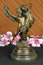 Statua Di Angeli Amanti Eros Cupido E Psiche Figura Nuda In Bronzo E Marmo