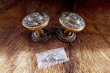 Solid old brass decorative door handle/knob, project replacement new 1f