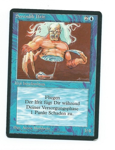 Magic MTG Serendib Efreet FBB German Black Border Gathering Old www_MoxBeta_com - 第 1/2 張圖片