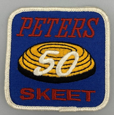 Vintage Peters Straight Skeet Shotgun Patch 50 Skeet NOS