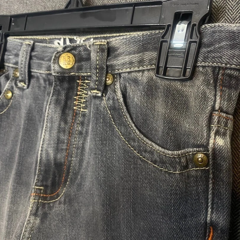 Jeans Ecko Unltd Juveniles 4 Gris Bordado Graffiti Recto Grunge HipHop Foto 3 de 4