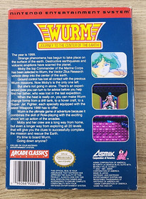 AUTHENTIC USED BOX AND MANUAL ONLY - NO GAME - WURM - NES