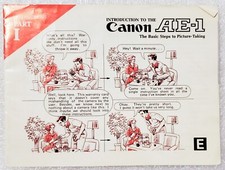 Canon AE-1 Instructions, Part I  FREE SHIPPING is included