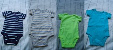 Lot of 4 - Assorted Carter's Toddler Short Sleeve Bodysuits Size 9M
